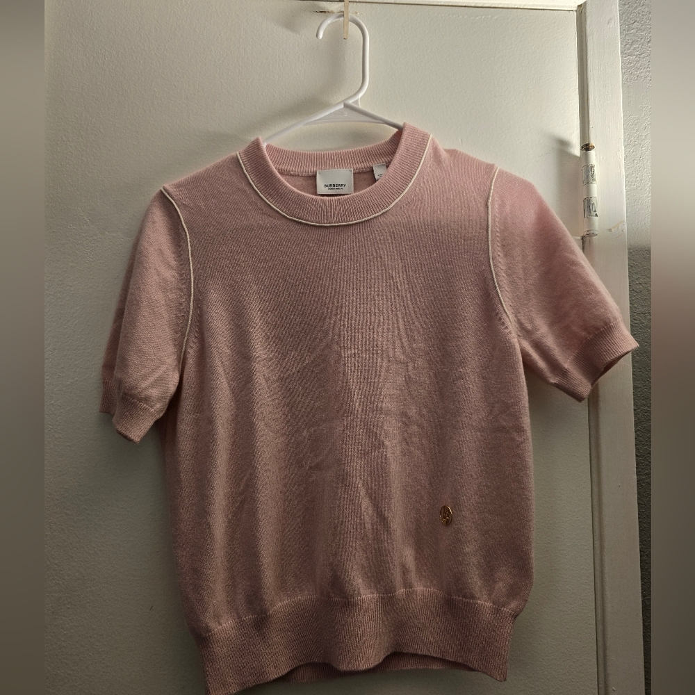 Burberry Pink Women's Sweater Inside Shirt - Picture 7 of 9